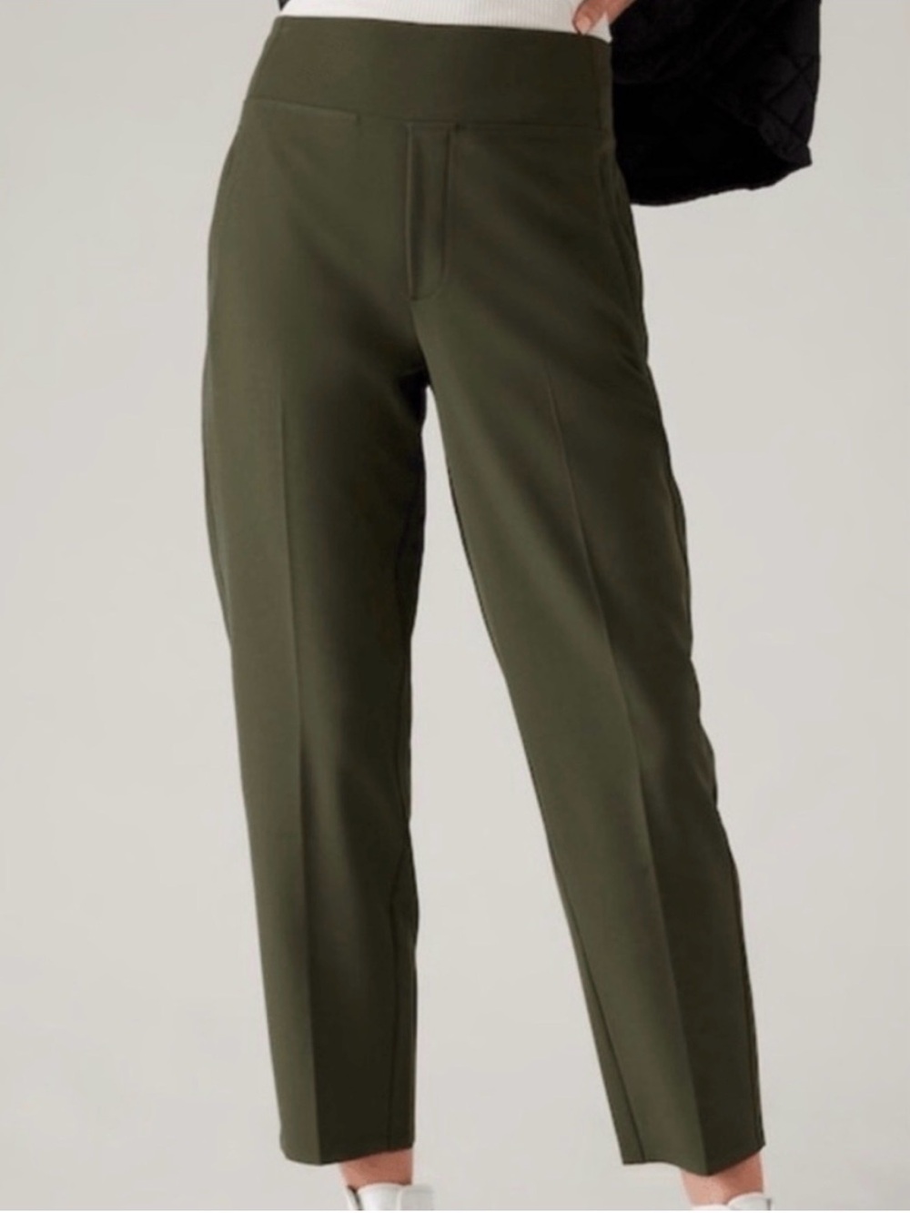 Athleta Endless High Rise tapered pants in dark green